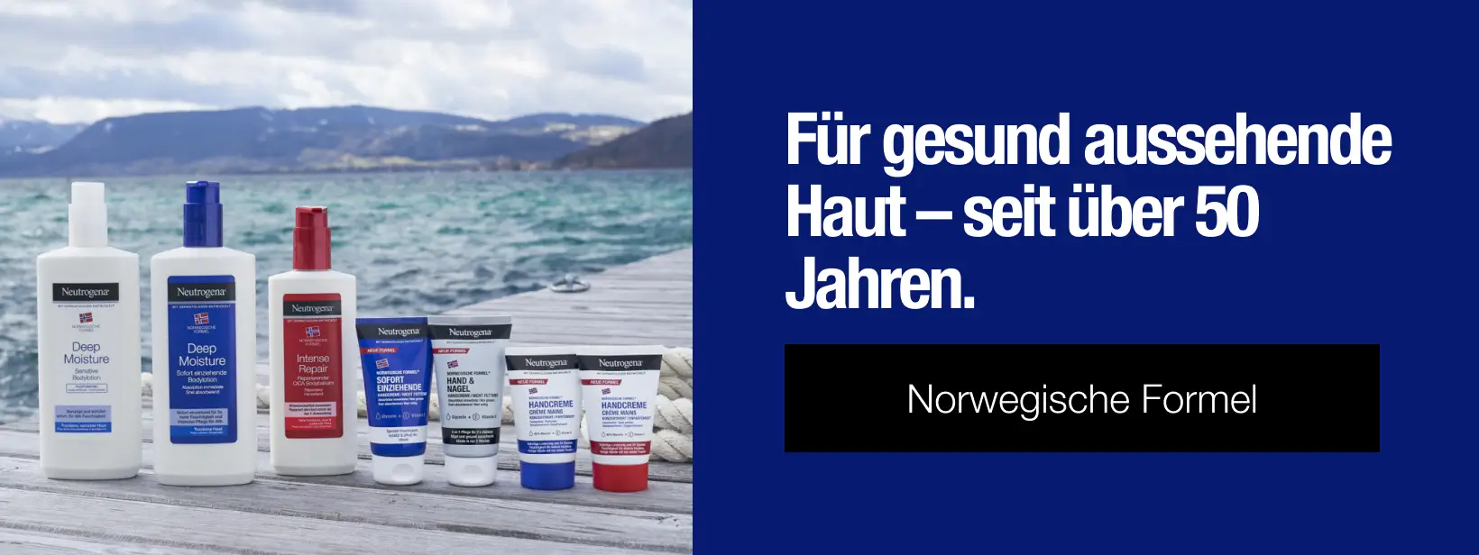 Norwegische Formel - Für gesund aussehende Haut - seit über 50 Jahren.
